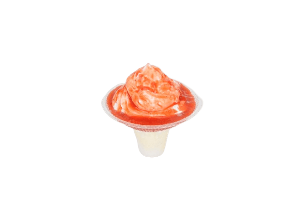 ソフトクリーム屋さんのかき氷　濃厚いちごとミルク　イメージ画像