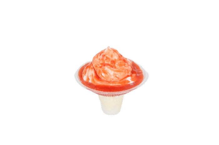 ソフトクリーム屋さんのかき氷　濃厚いちごとミルク　イメージ画像