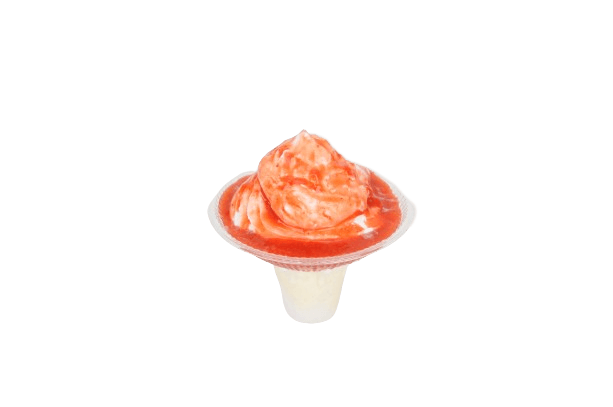 ソフトクリーム屋さんのかき氷 濃厚いちごとミルク イメージ画像