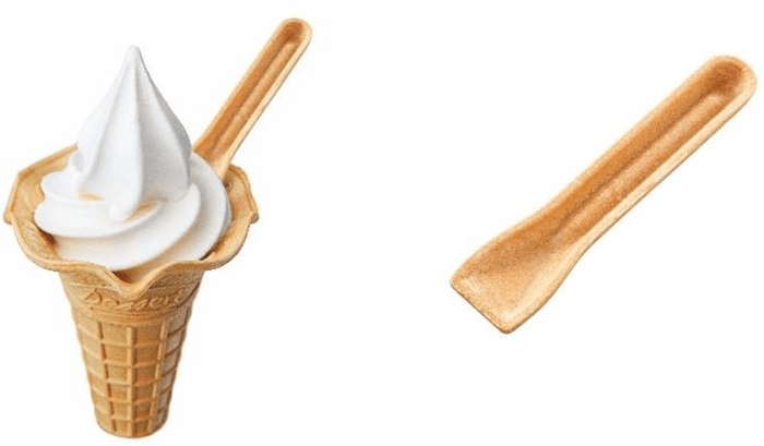 ソフトクリーム、食べるスプーン商品画像（画像はイメージです。）