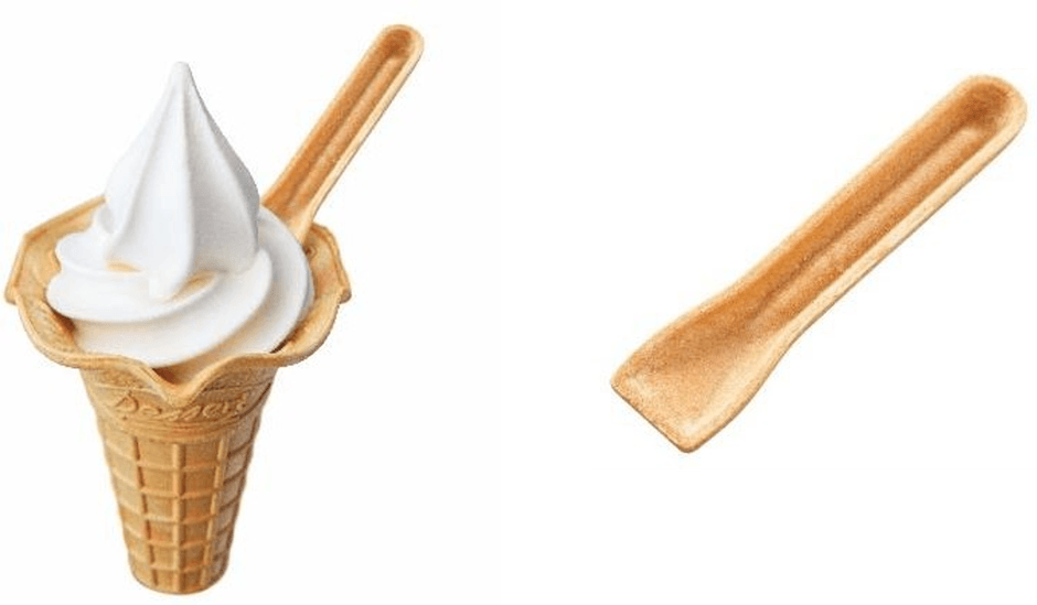 ソフトクリーム、食べるスプーン商品画像(画像はイメージです。)