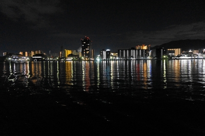 デッキから見える美しい夜景