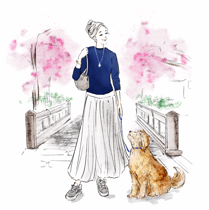 大人キレイシャツ紺