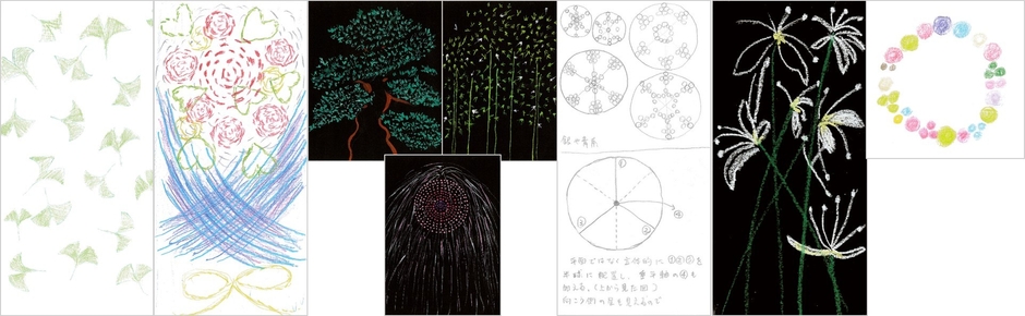 障がい者の方がデザインした花火デザイン画