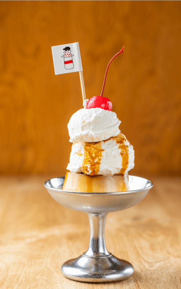 クリーム増量皿プリン