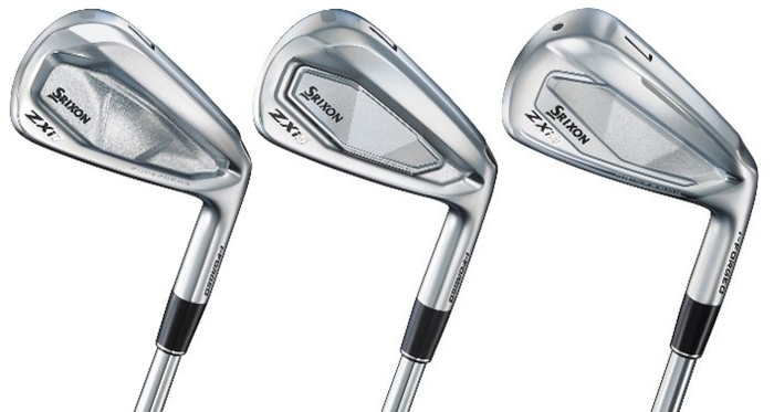 左から「スリクソンZXi7アイアン」、「スリクソンZXi5 アイアン」、「スリクソンZXi4 アイアン」