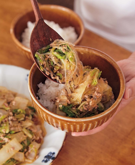 白菜たっぷり麻婆春雨