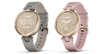 左から、Lily Classic Grey Leather/Cream Gold、Lily Sport Dust Rose/Cream Gold