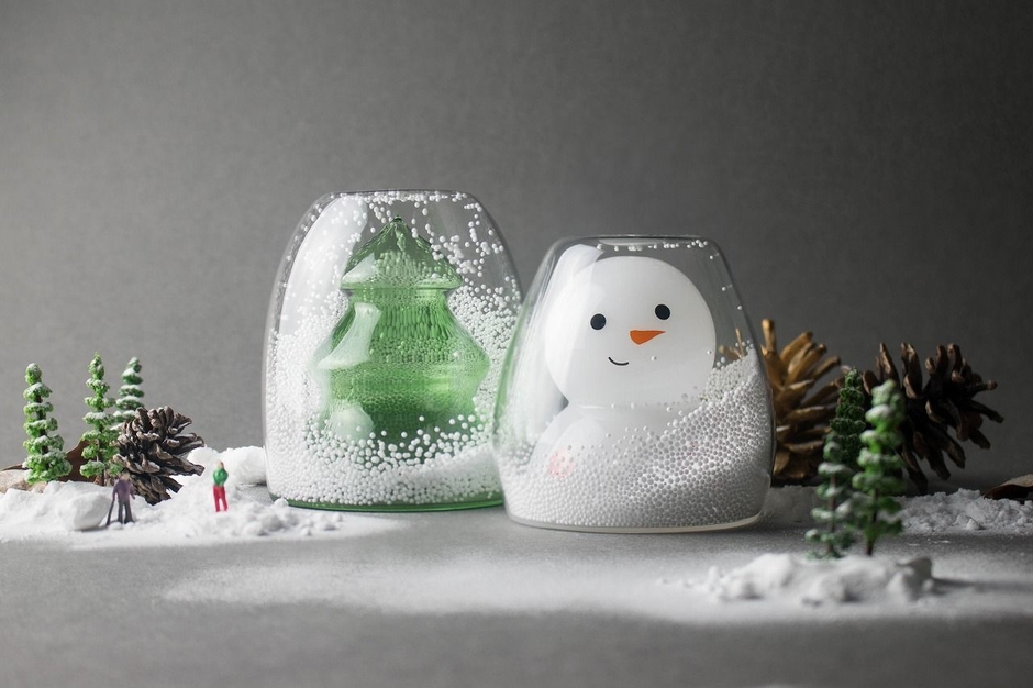 「ツリーと雪だるま」2