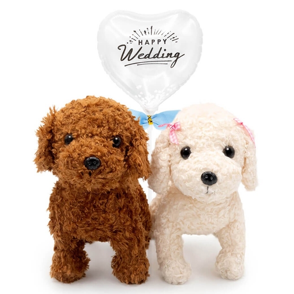【バルーン電報】トイプードル ペア