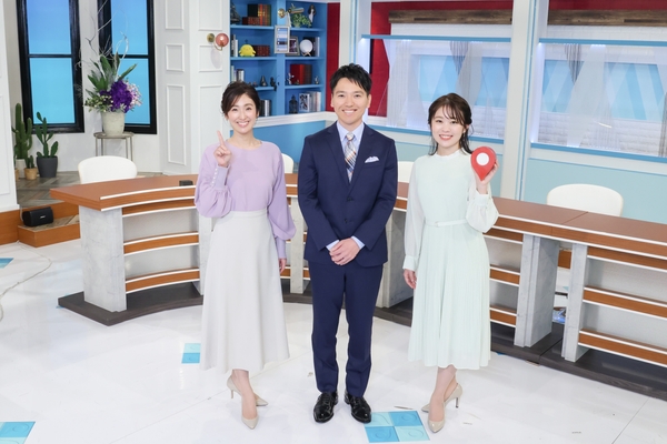 小嶋沙耶香アナ・吉弘翔アナ・野村舞アナ