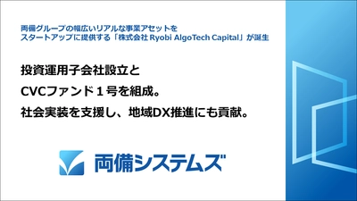 両備システムズ、投資運用子会社設立とCVCファンド1号を組成　 社会実装を支援し、地域DX推進にも貢献