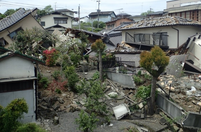 熊本地震の被害の様子