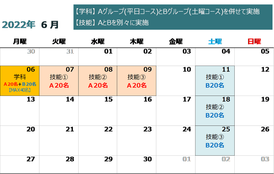 実施スケジュール