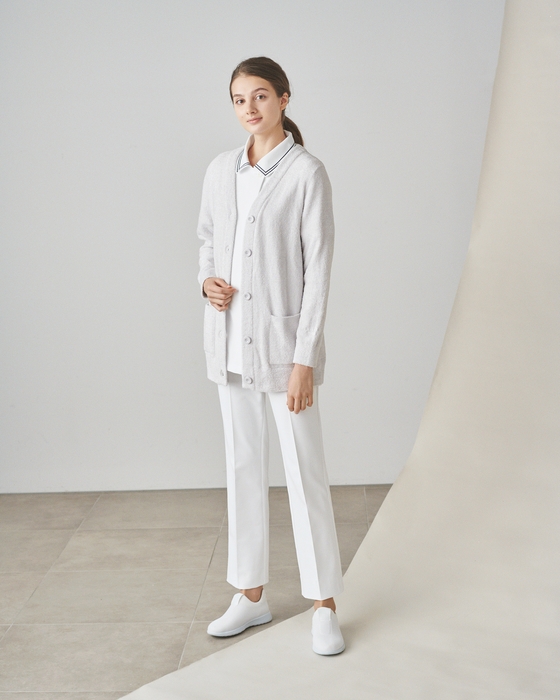 ナイロン'スムーズィー'ロングカーディンガン