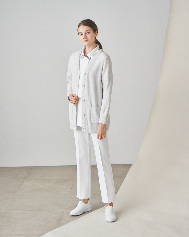 ナイロン'スムーズィー'ロングカーディンガン