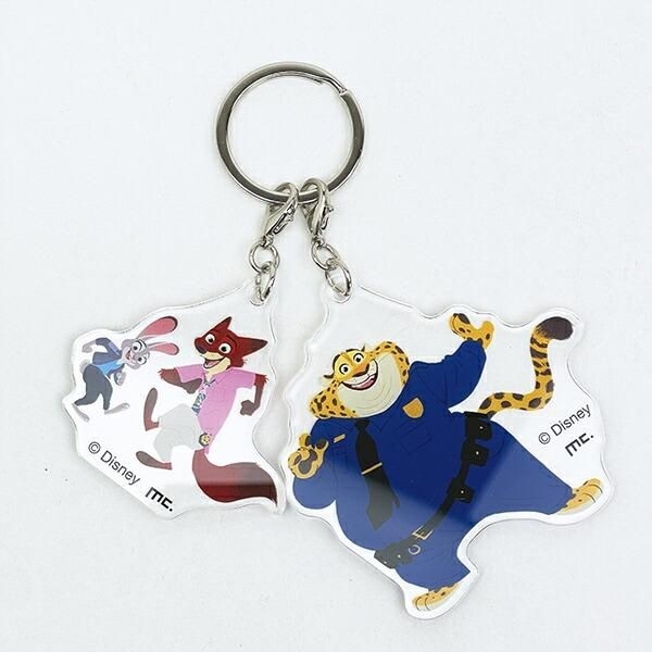 ディズニーの人気作品ズートピアのアクリルキーホルダー