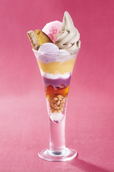 「安納芋と紅芋のほうじ茶パフェ」 1,200円（税込1,320円）