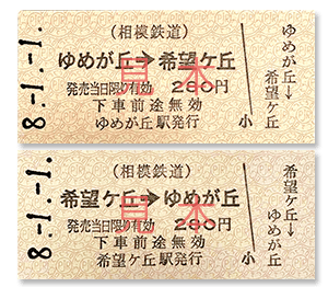 ゆめきぼ切符（イメージ）