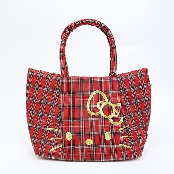 サンリオのハローキティ×ルートートのチェックトート