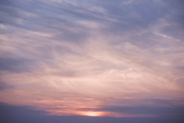 山鹿市内にある桑園の夕焼け