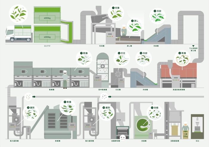 大塚園の製造工程図