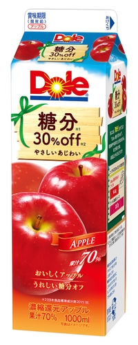 『Dole(R)糖分30％off アップル』（1000ml）