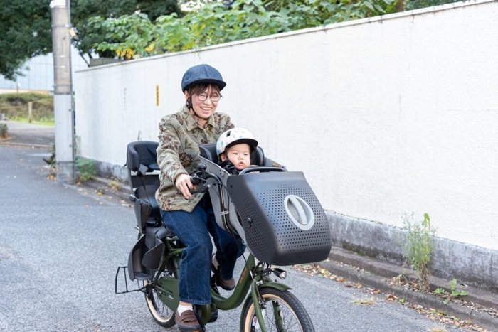 子ども乗せ自転車試乗