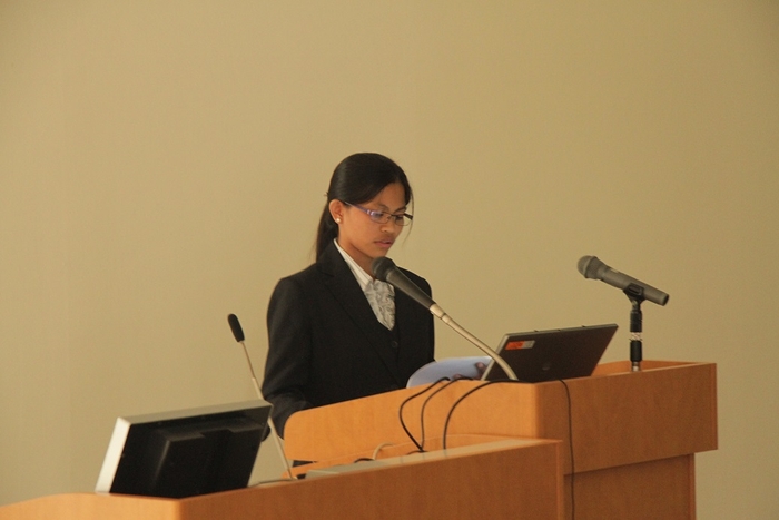 発表の様子(フィリピンからの研修生)