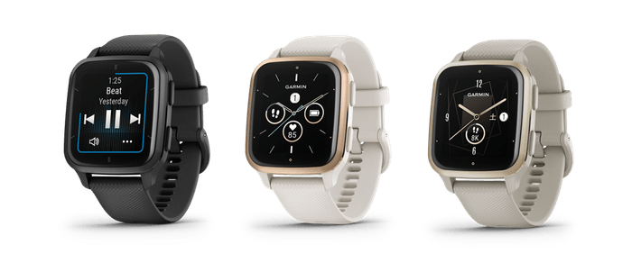 Venu Sq 2 Music 左から：Black／Slate、Ivory／Peach Gold、French Gray／Cream Gold