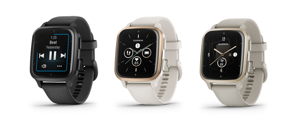 Venu Sq 2 Music 左から：Black／Slate、Ivory／Peach Gold、French Gray／Cream Gold