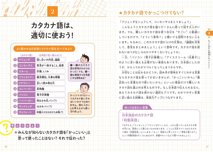 カタカナ語は、適切に使おう！
