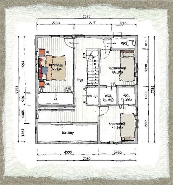 間取り図2階