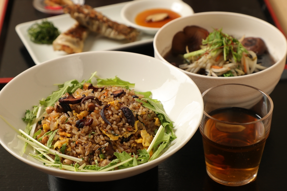 原木しいたけづくしの昼ごはん(中華編)