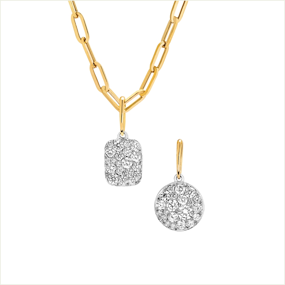 Pt950／K18YG ダイヤモンド チャーム (2)