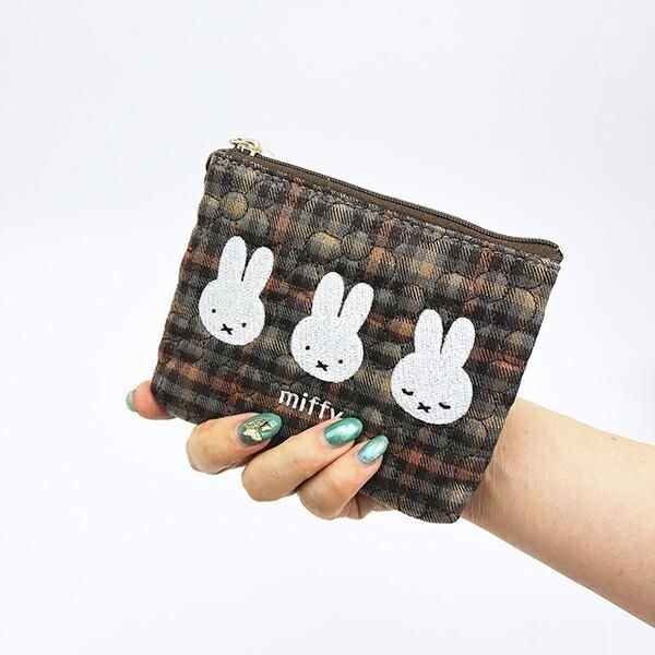 ミッフィーチェックポーチ