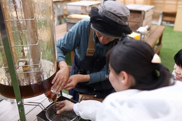 ハチの巣から蜂蜜を絞り出す本格的な“採取体験”、 養蜂体験型カフェ「伊勢街道店」で3月よりスタート