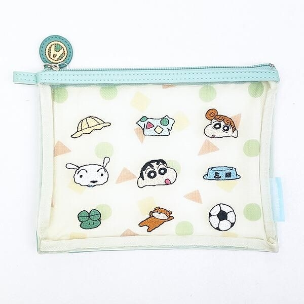 クレヨンしんちゃんのフラットなメッシュポーチ