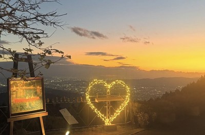京都方面の夕景(10月上旬)