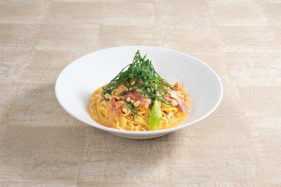 落花生カルボナーラ