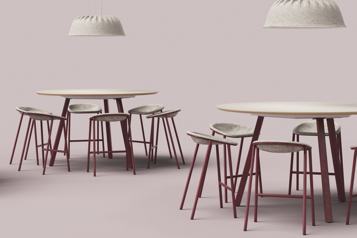 LJ4 PET Felt Counter Stool