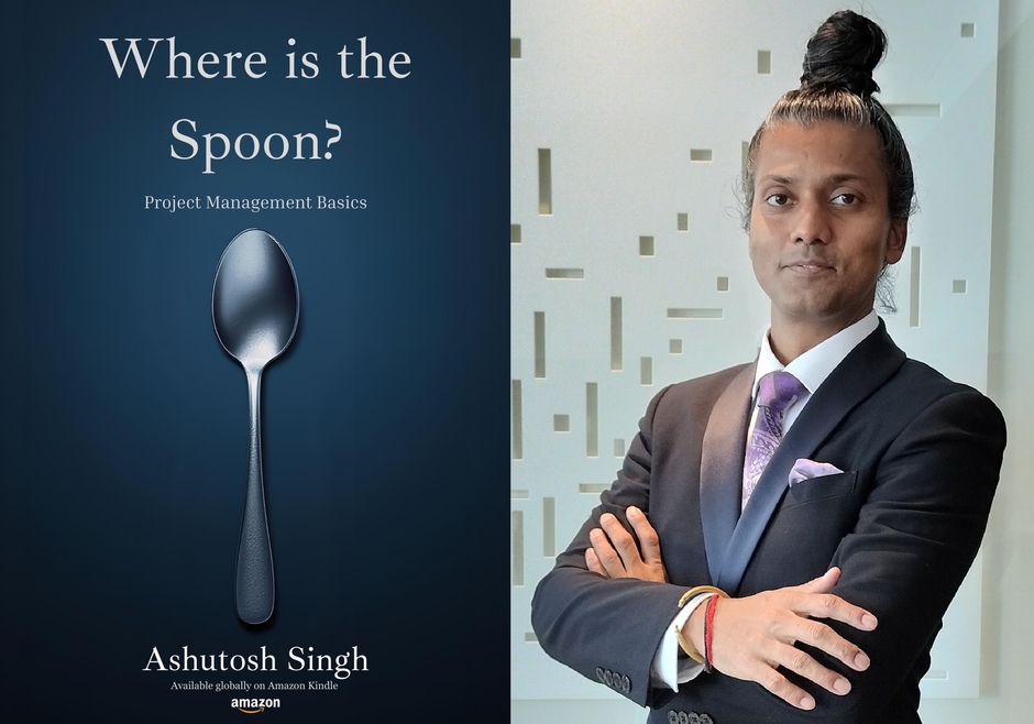 プロジェクト実務書『Where is the Spoon?』表紙と著者 Ashutosh Singh のポートレート