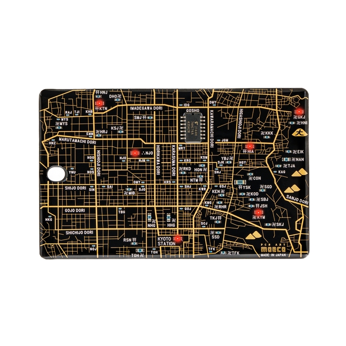 FLASH 京都回路地図 LED6　ICカードケース　黒