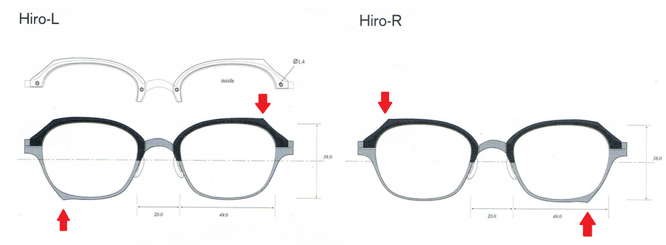 利き顔に合わせて設計された具体例