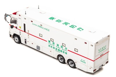 1/43 いすゞ ギガ 2018 東京消防庁消防救助機動部隊特殊救急車 スーパーアンビュランス:左後