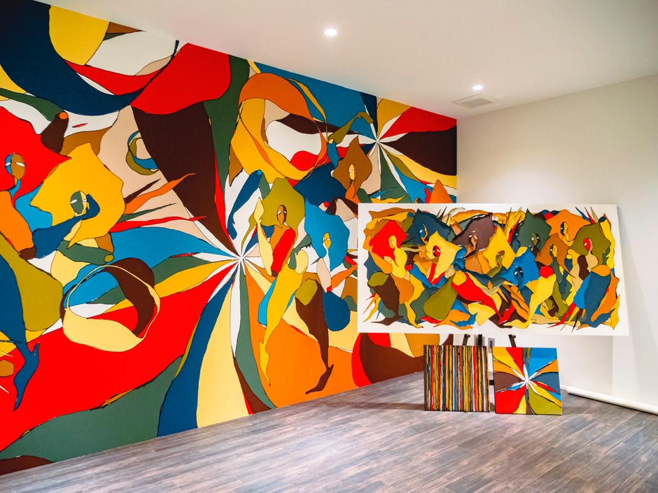 完成作品一覧:ウォールアート、原画3点