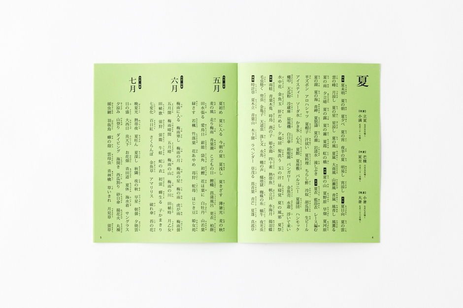 五音の俳句歳時記 中面