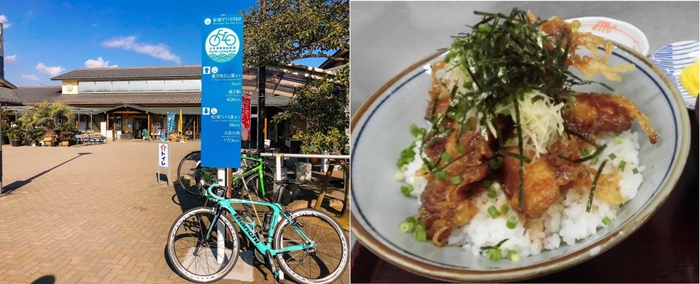 (左から)道の駅 オライはすぬま、レストラン蓮味の「いわし丼」