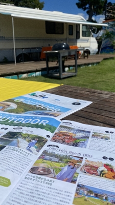 電車で街中から行くことのできる海辺アウトドアBBQとして南海電鉄駅中配布の情報誌Nattsでも紹介いただいています。