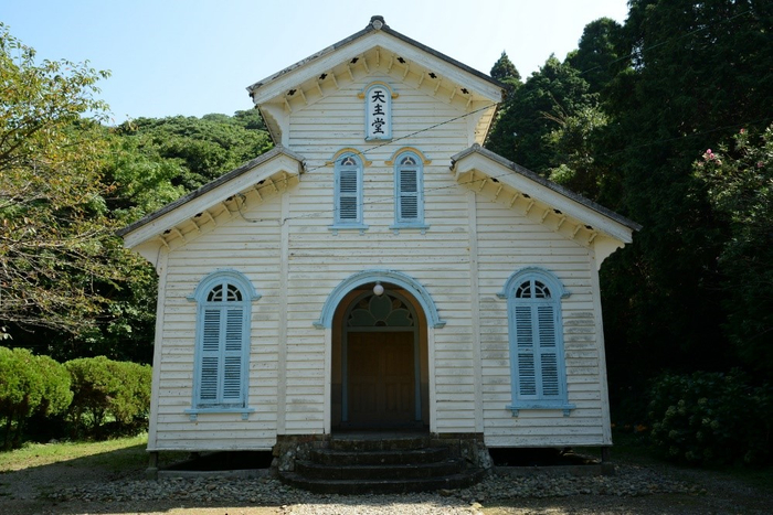 世界遺産・五島列島 教会群の一つ、奈留島の江上教会（提供：池田健二氏）